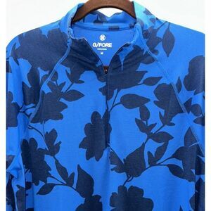 G/FORE NWT 1/4 Zip Pullover Tonal Floral Luxe Mid Layer Racer Floral Jersey Tech